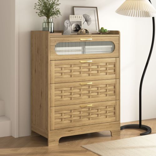 Wood 4 Drawer Dresser for Bedroom, Large Double Dresser with Wide Drawers, Modern Chest of Drawers,Storage Organizer Dresser,Nursery Dresser Wood 4 Drawer Dresser for Bedroom, Large Double Dresser with Wide Drawers, Modern Chest of Drawers,Storage Organizer Dresser,Nursery Dresser